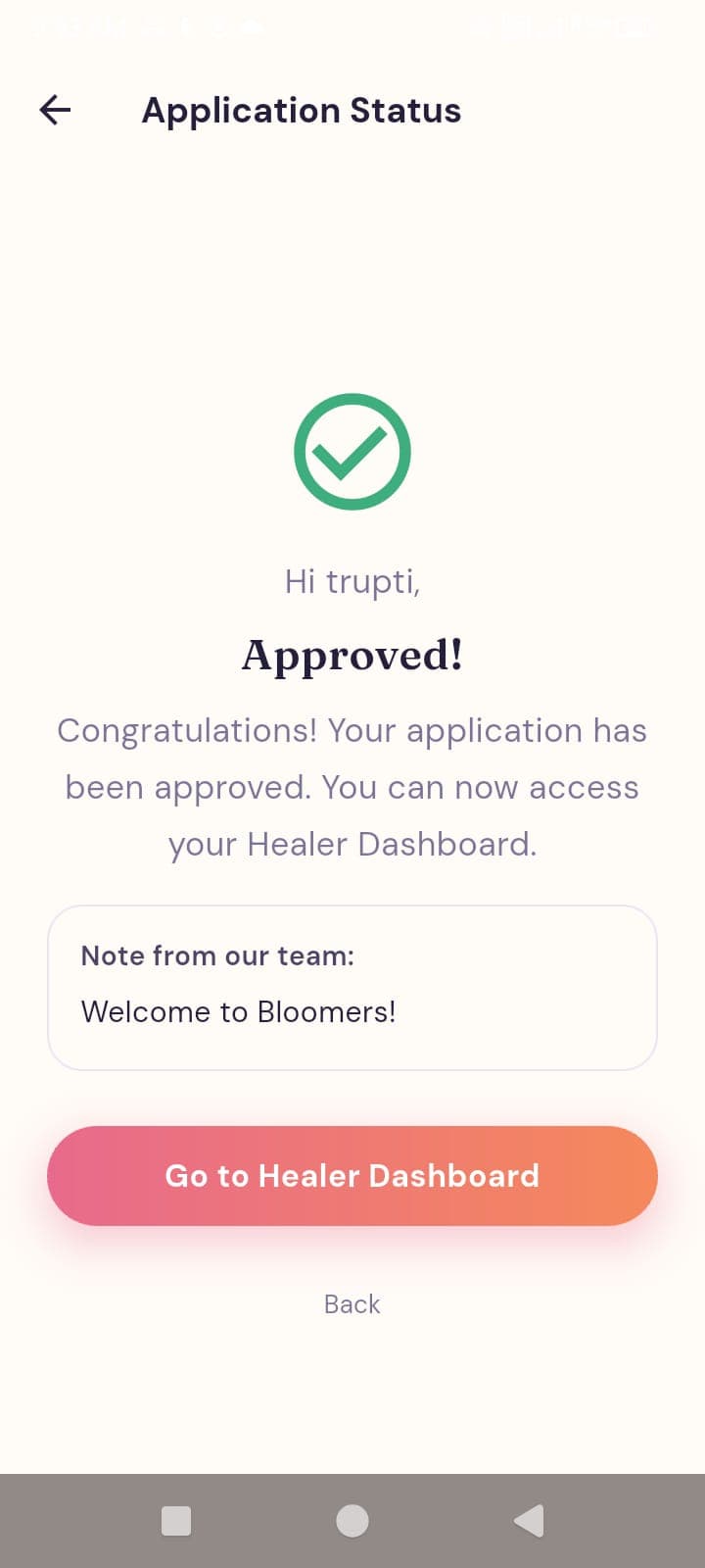 Healer verification